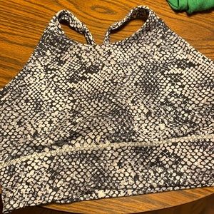 Woman’s aonour size xl blue black grey and white sports bra